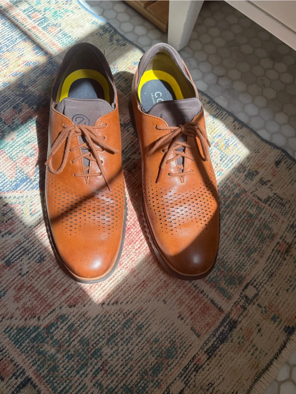 Men's ZERØGRAND Laser Wingtip Oxfords Size 13